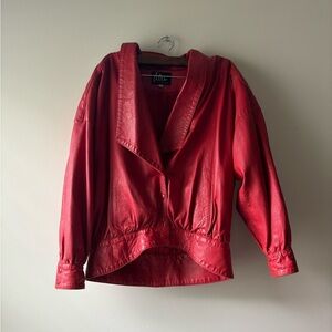 Vintage Alex leather jacket‎ color red size S